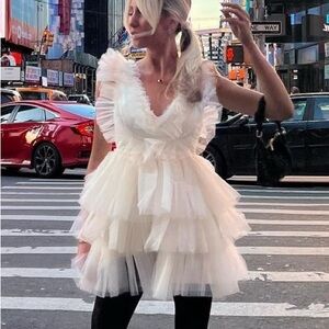 MABLE Elegant Layered Tulle Dress